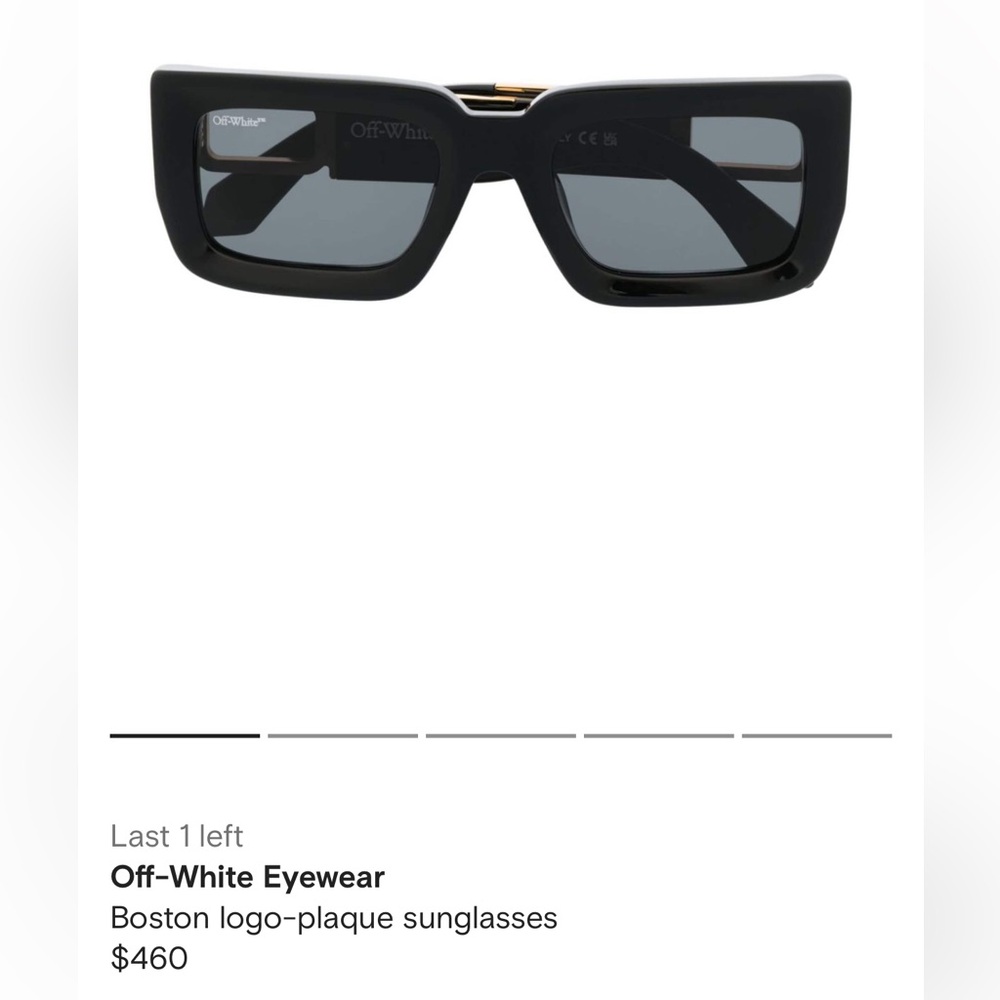 Off-White Eyewear
Boston logo-plaque sunglasses